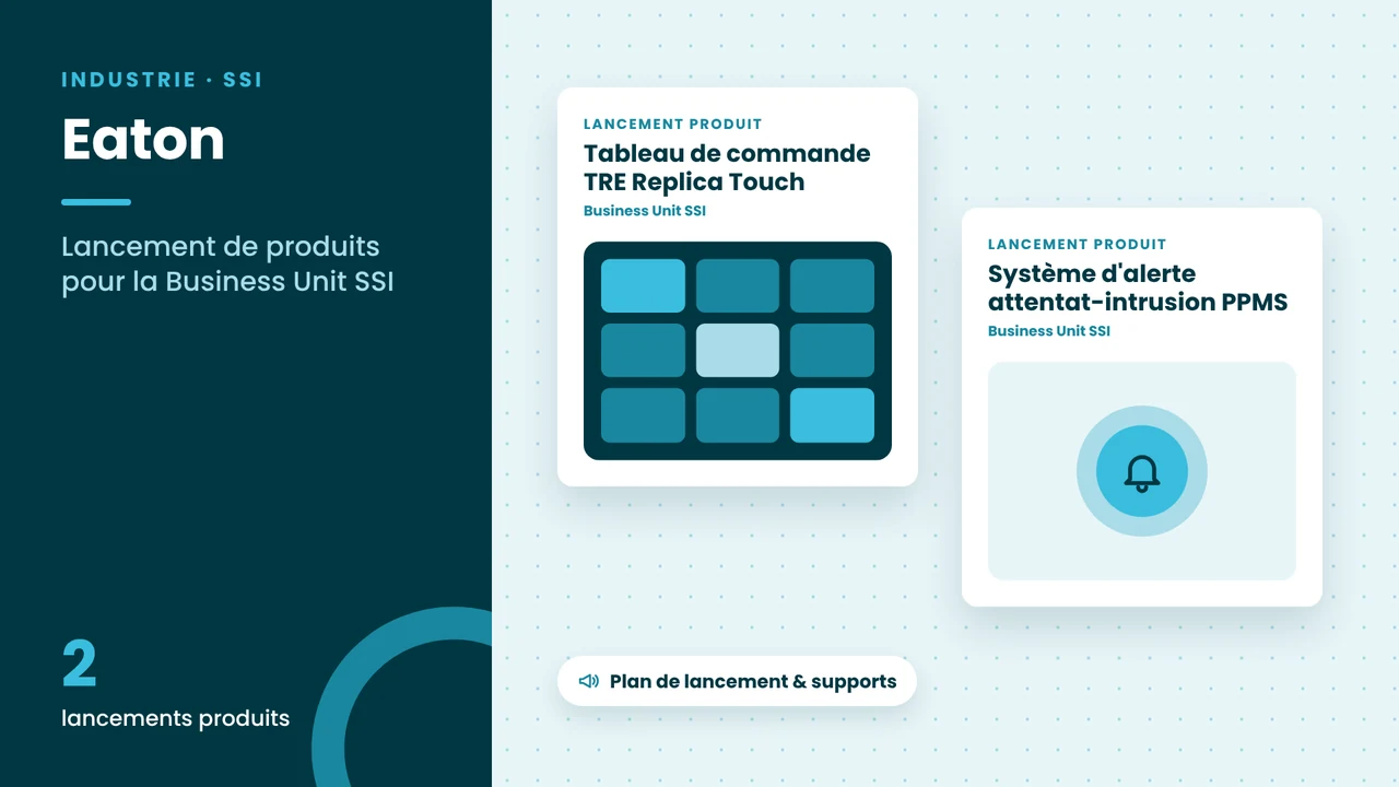Visuel réalisation CVS Marketing – Eaton : lancement de produits pour la Business Unit SSI