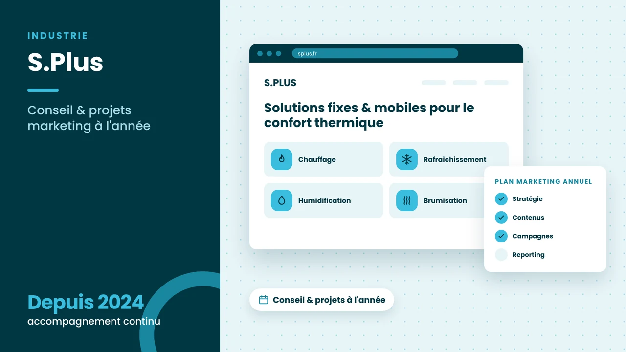 Visuel réalisation CVS Marketing – S.Plus : conseil et projets marketing à l’année