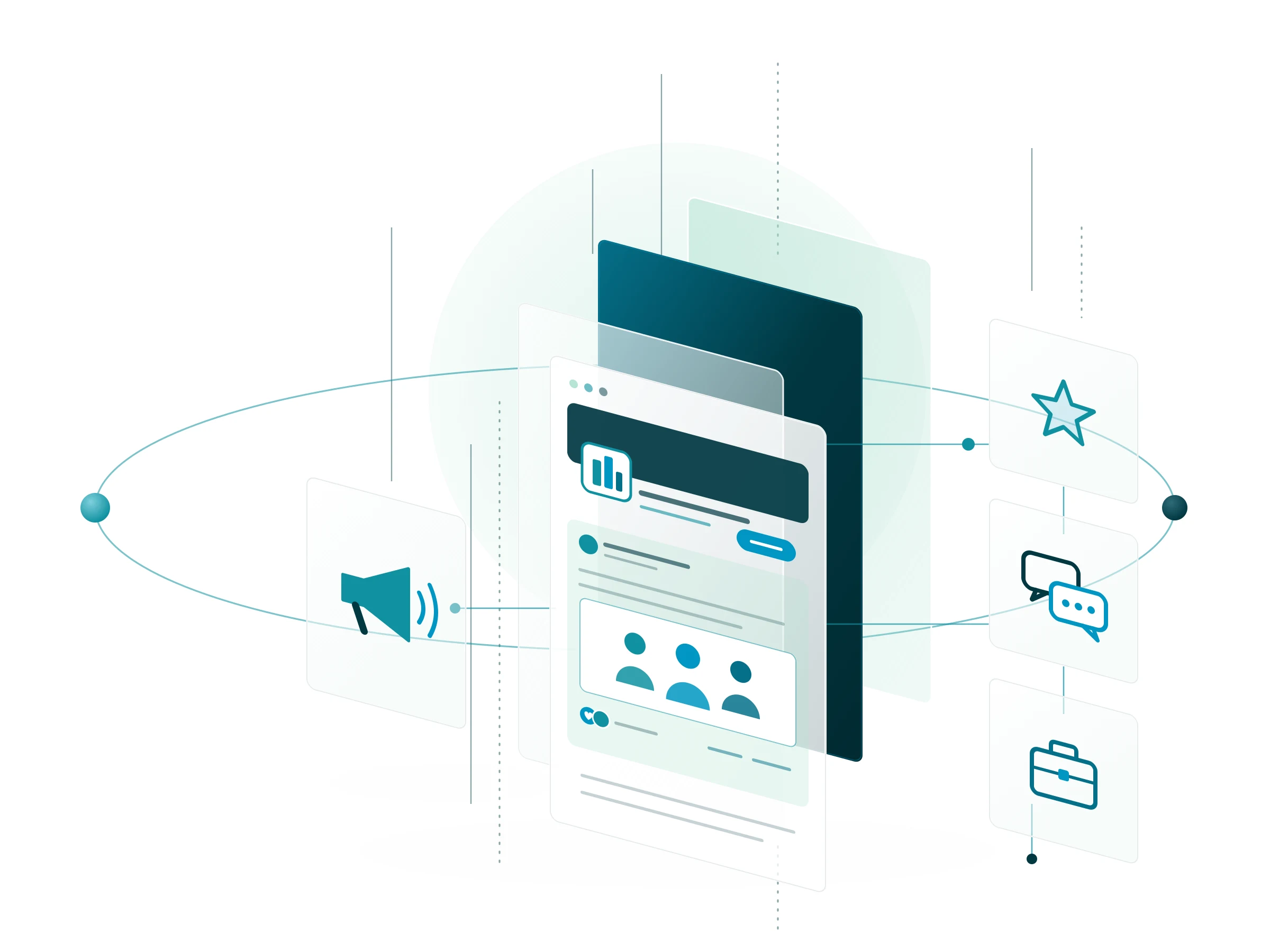 Illustration : réseaux sociaux professionnels
